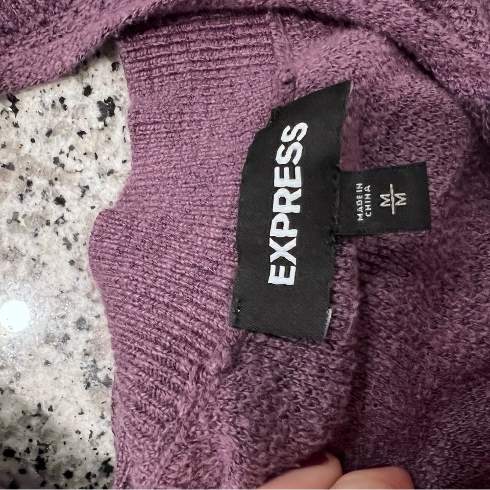 Express Reversible Cold Shoulder Sweater - Picture 5 of 5